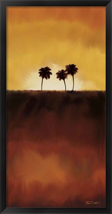 Framed Sunset Palms I Print