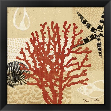 Framed Coral Impressions III Print