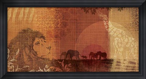 Framed Safari Sunset II Print