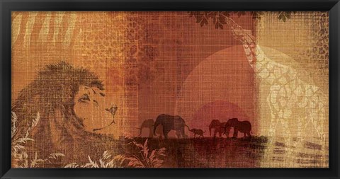 Framed Safari Sunset II Print