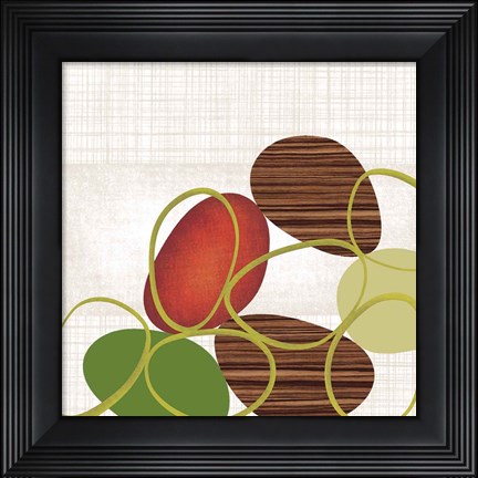 Framed Pebbles &amp; Loops I Print