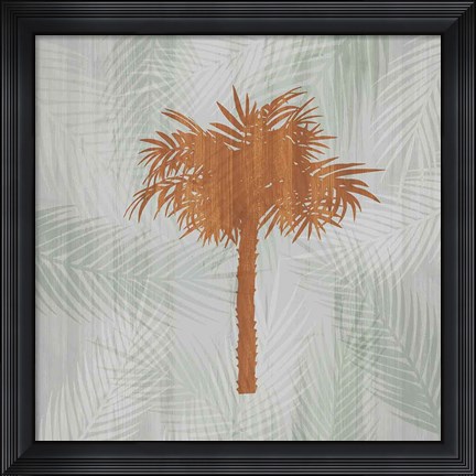 Framed Palm Tree I Print