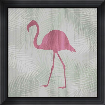 Framed Pink Flamingo II Print