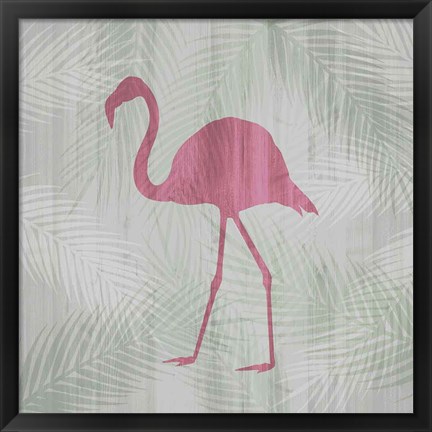 Framed Pink Flamingo II Print