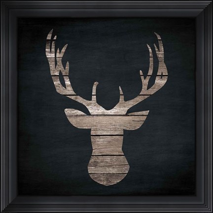 Framed Urban Antlers I Print