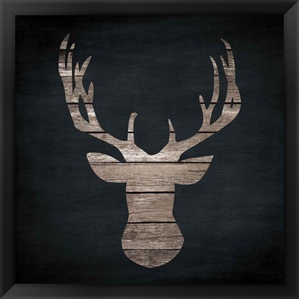 Framed Urban Antlers I Print