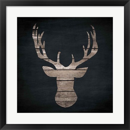 Framed Urban Antlers I Print