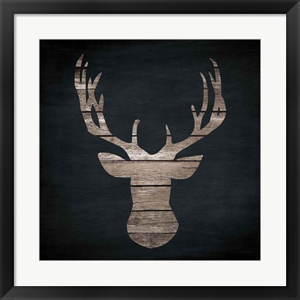 Framed Urban Antlers I Print