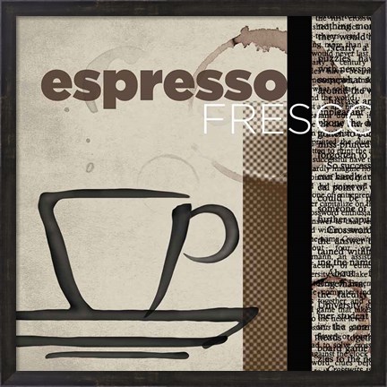 Framed Espresso Fresco Print