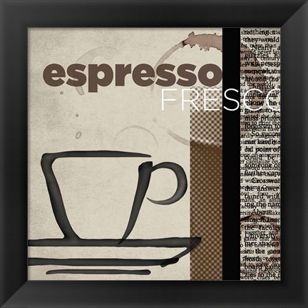 Framed Espresso Fresco Print