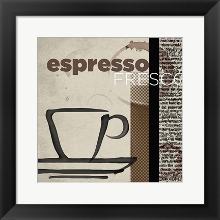 Framed Espresso Fresco Print