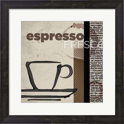 Framed Espresso Fresco Print