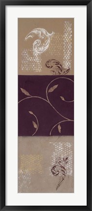 Framed Paisley and Plum II Print