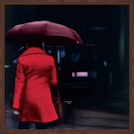 Framed Lady in Red Print