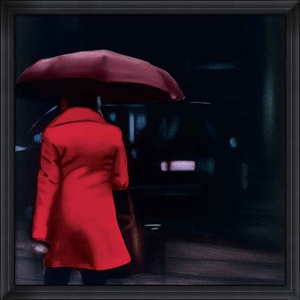 Framed Lady in Red Print