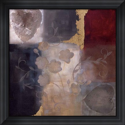 Framed Autumn Accent Floral I Print