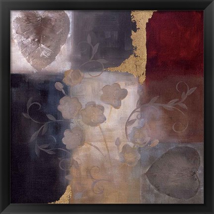 Framed Autumn Accent Floral I Print