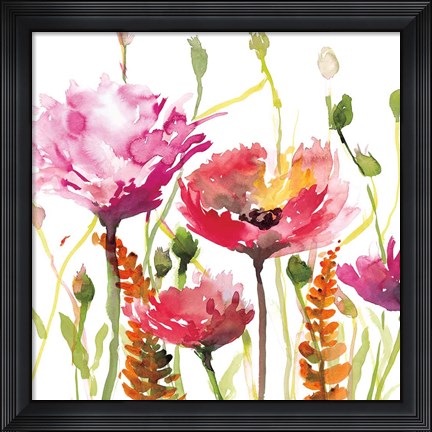 Framed Blooms And Buds Print