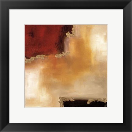 Framed Crimson Accent II Print