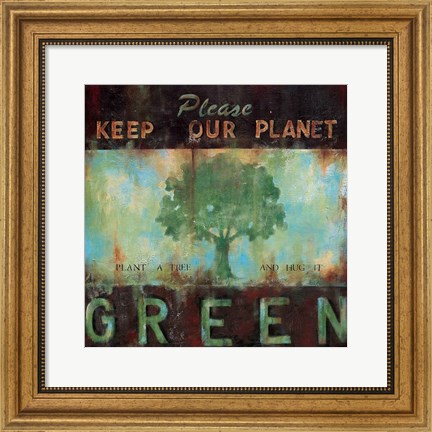 Framed Green Planet Print