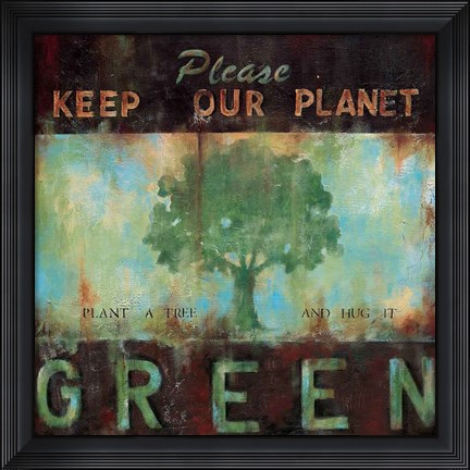 Framed Green Planet Print