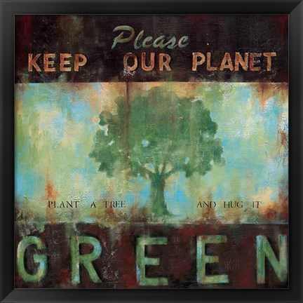 Framed Green Planet Print