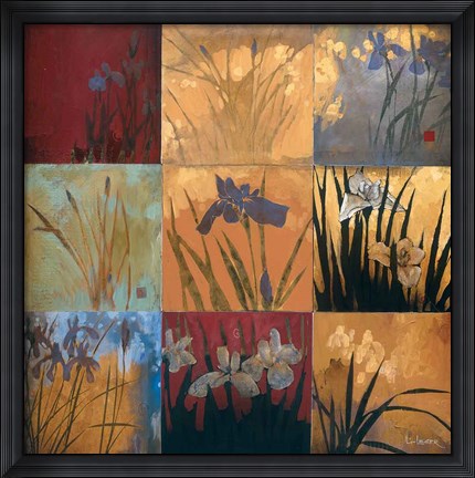 Framed Iris Nine Patch II Print