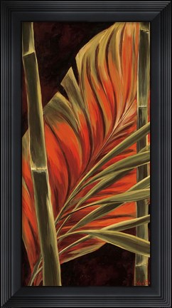 Framed Makatea Leaves II Print
