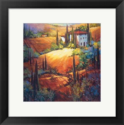 Framed Morning Light Tuscany Print