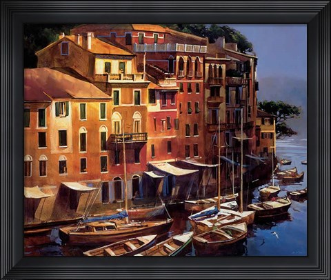 Framed Mediterranean Port Print