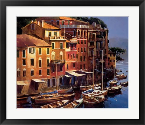 Framed Mediterranean Port Print