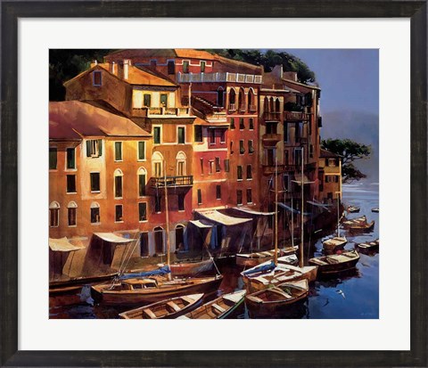 Framed Mediterranean Port Print