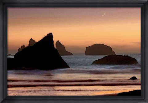 Framed Moonset Print