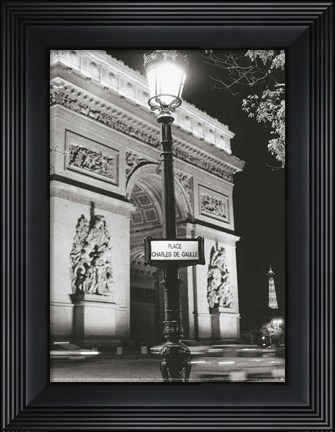 Framed Place Charles de Gaulle Print