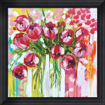 Framed Razzle Dazzle Tulips Print