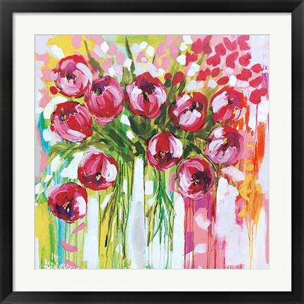 Framed Razzle Dazzle Tulips Print