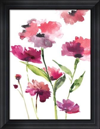 Framed Razzleberry Blossoms Print
