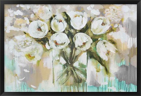 Framed Pure Blanc Tulipa Print