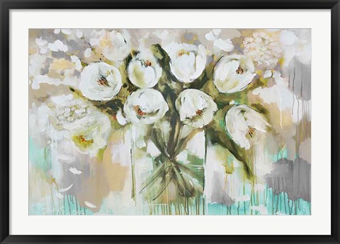 Framed Pure Blanc Tulipa Print