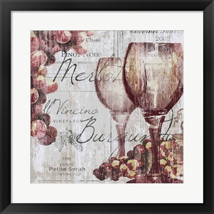 Framed Shades of Red II Print