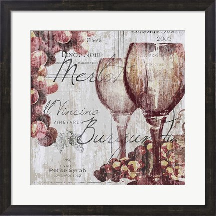 Framed Shades of Red II Print