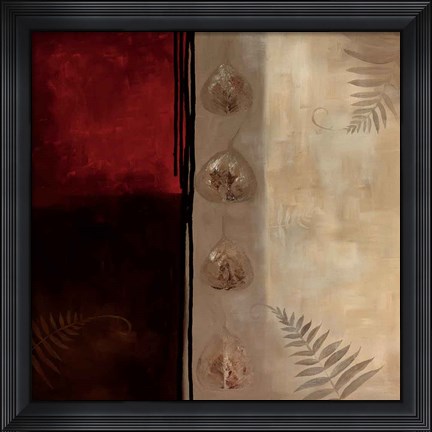Framed Russet Fern I Print