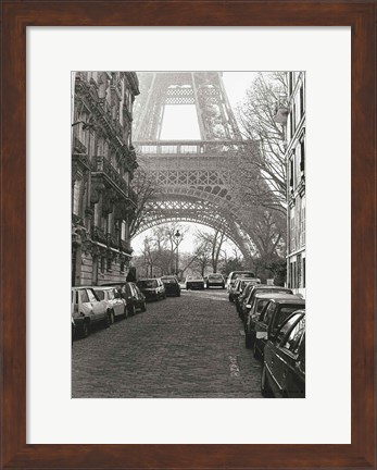 Framed Street View of &quot;&quot;La Tour Eiffel&quot;&quot; Print