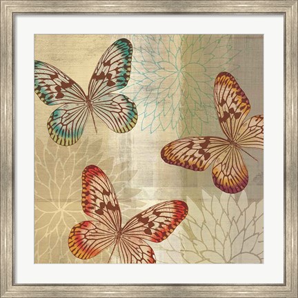 Framed Tropical Butterflies II Print