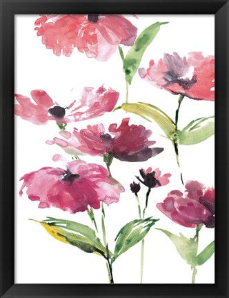 Framed Tickled Pink Posies Print