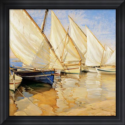 Framed White Sails I Print