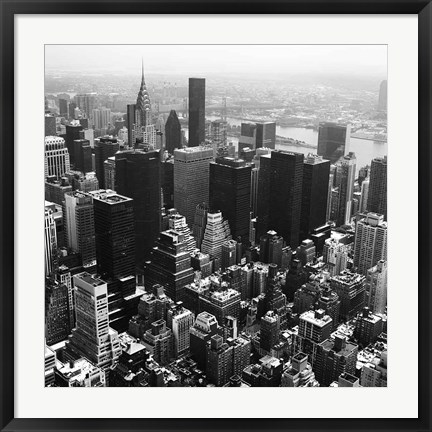 Framed Manhattan and the Hudson Print