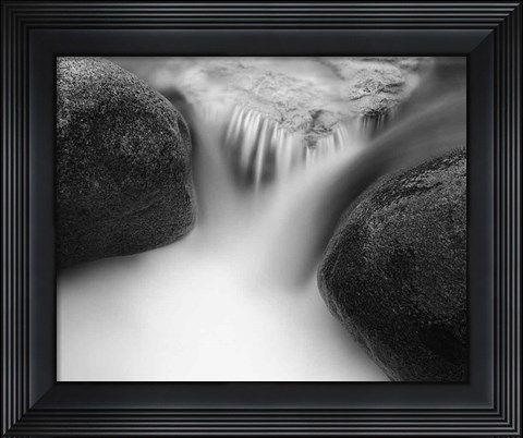 Framed Misty Rocks I Print