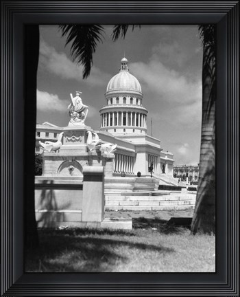 Framed Capitol Building Havana Cuba Print