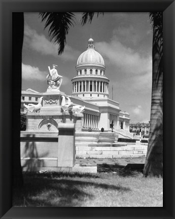 Framed Capitol Building Havana Cuba Print